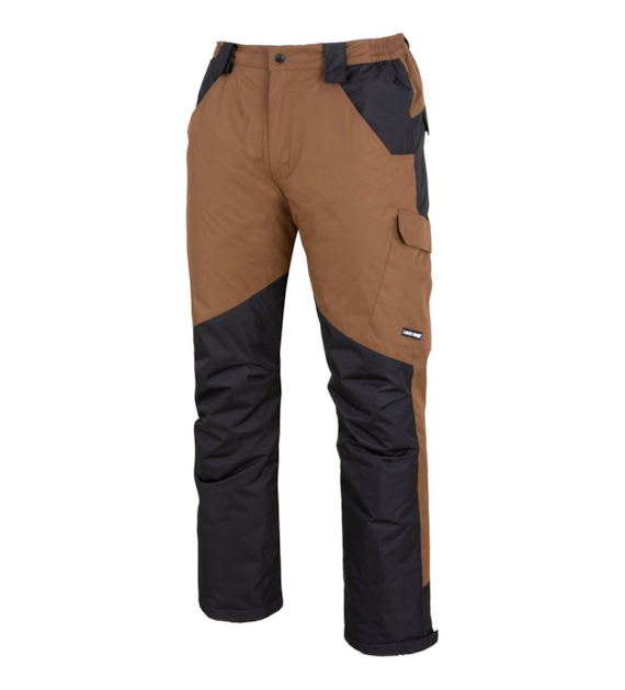 Spodnie ocieplane z szelkami czarno - brązowe  S  LAHTI PRO, CE