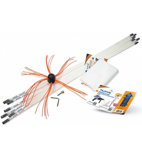 Obrotowy zestaw do czyszczenia komina od dołu 6m TAJFUN