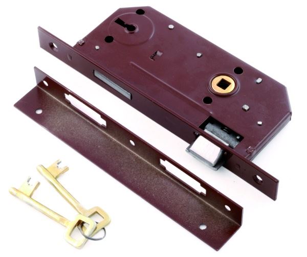 Zamek drzwiowy wpuszczany MALOWANY 90/50 wkładka