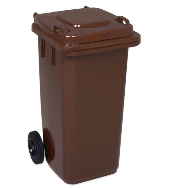 Kosz na śmieci 240L BRĄZOWY