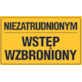 Tablica informacyjna 20x33cm NIEZATRUDNIONYM WSTĘP WZBRONIONY