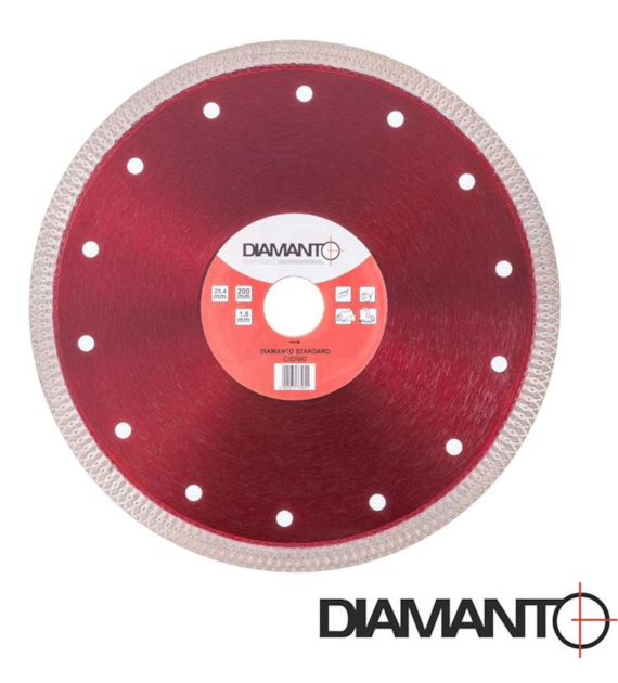 Tarcza diament STANDARD cienka 200x1,8x25,4mm DIAMANTO