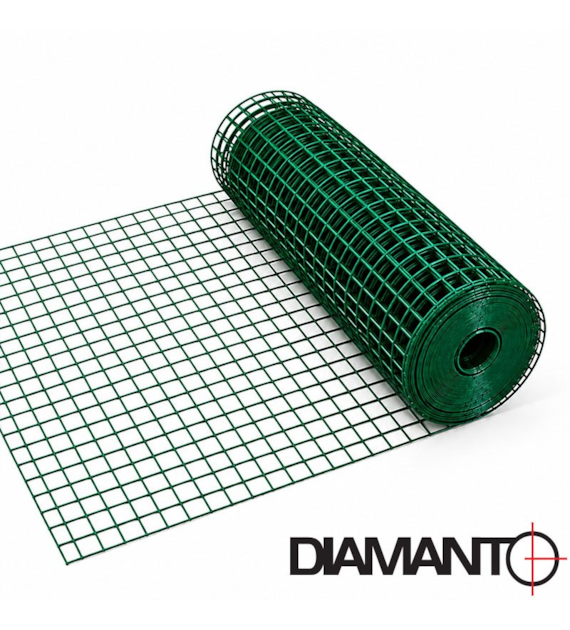Siatka zgrzewana wysokość-0,5m PCV oczko-19x19mm ilość-10m DIAMANTO