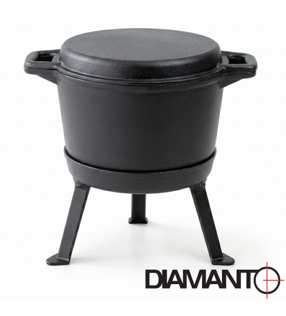 Garnek żeliwny EMALIOWANY  8 L - 3w1 DIAMANTO