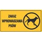 Tablica informacyjna 12x22cm ZAKAZ WPROWADZANIA PSÓW