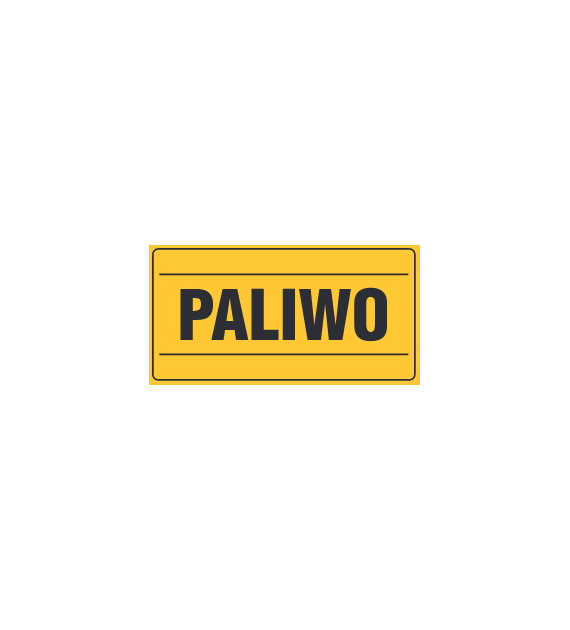 Tablica informacyjna 12x22cm PALIWO
