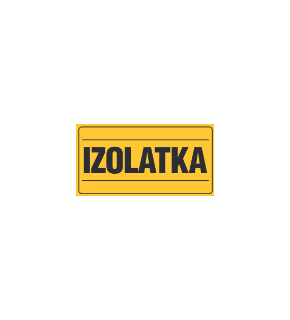 Tablica informacyjna 12x22cm IZOLATKA