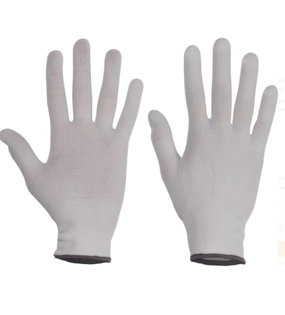 Rękawice robocze gumowe białe BRITA rozm. 8