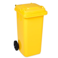 Kosz na śmieci 120L ŻÓŁTY