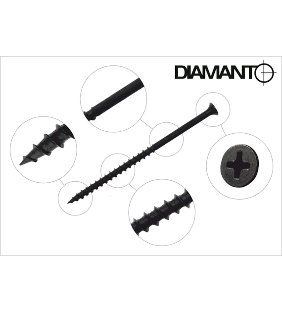 Wkręt P/G konfekcja średnia DREWNO 4,8x100mm, 100 szt