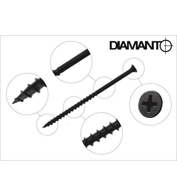 Wkręt P/G konfekcja średnia DREWNO 4,8x120mm opakowanie 100 sztuk