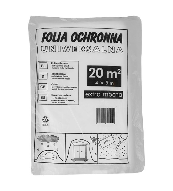 Folia ochronna BESTPLANE 4x5m Extra mocna, Prime (bezbarwna) 700g