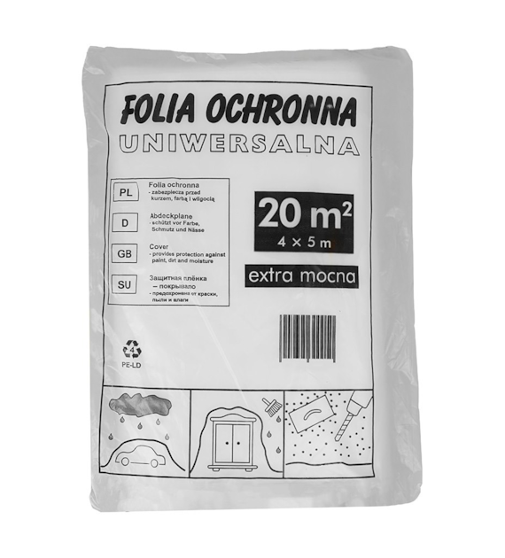 Folia ochronna BESTPLANE 4x5m Extra mocna, Prime (bezbarwna) 700g