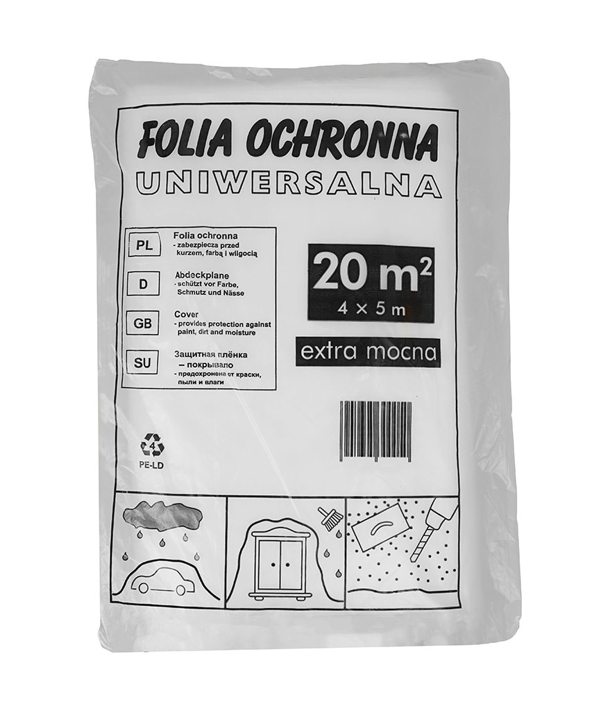 Folia ochronna BESTPLANE 4x5m Extra mocna, Prime (bezbarwna) 700g
