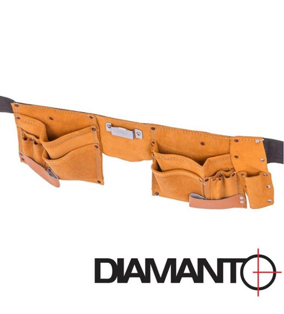 Pas monterski skórzany 11 kieszeni DIAMANTO