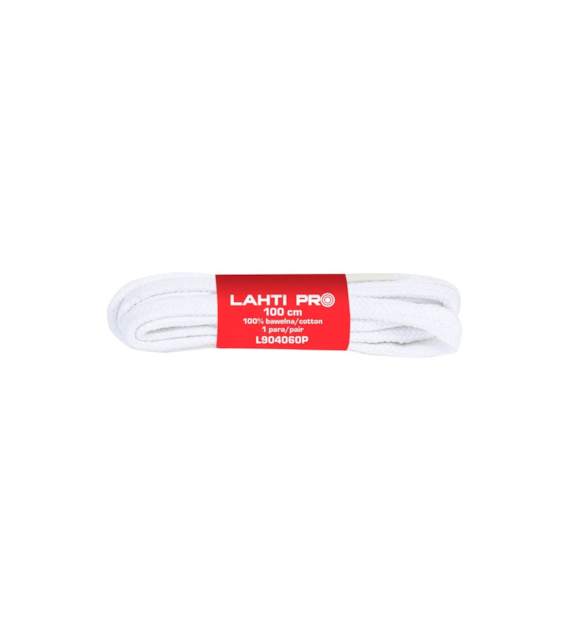 Sznurowadła płaskie czarno - czerwone 100cm LAHTI PRO