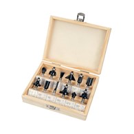 Frezy do drewna trzpień fi 6mm, zestaw 12szt