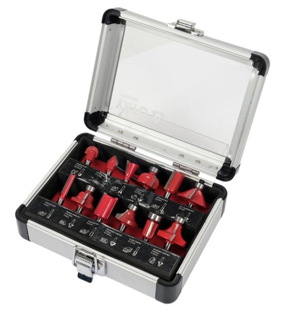 Frezy do drewna trzpień fi 6mm 12szt