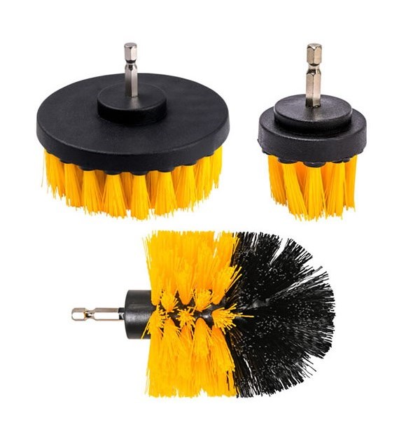 Zestaw szczotek czyszczących na wiertarkę, 3 szt