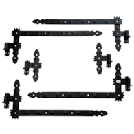 Zawias kątowy garażowy czarny 800mm (6-części)