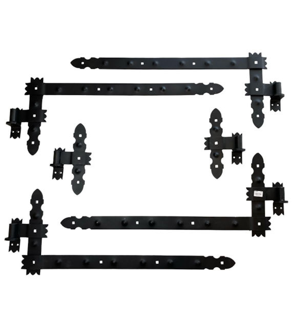Zawias kątowy garażowy czarny 800mm (6-części)