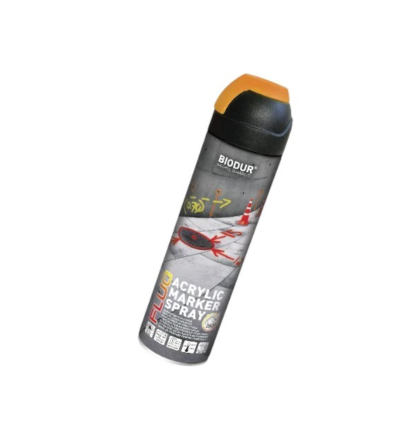 BIODUR Lakier do znakowania aerozol pomarańczowy 500ml