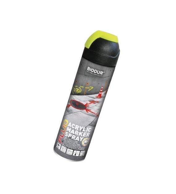 BIODUR Lakier do znakowania aerozol żółty 500ml