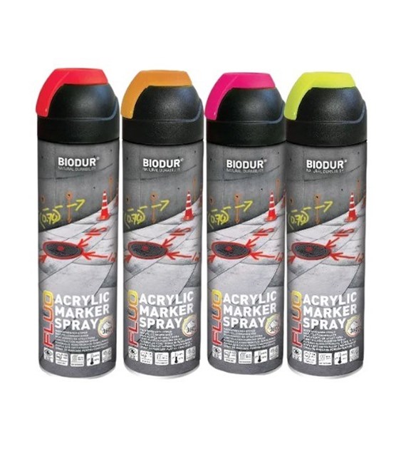 BIODUR Lakier do znakowania aerozol różowy 500ml