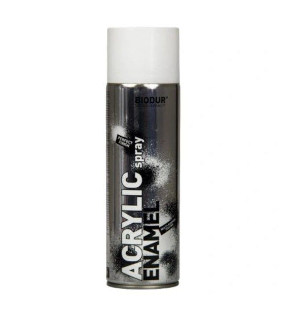BIODUR Lakier akrylowy aerozol biały 500ml