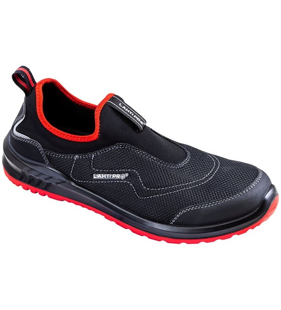 Półbuty czarno - czerwone, bez sznurowadeł rozm. 41 LAHTI PRO, CE