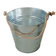 Wiadro fi 20 ocynkowane 5L z pojedynczym uchwytem sznurowym