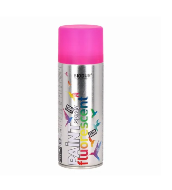BIODUR Emalia fluorescencyjna aerozol różowy 400ml