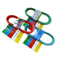 Linka do bielizny metalowa 30m z klamerkami