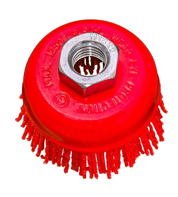 Szczotka nylonowa doczołowa 60 mm M14