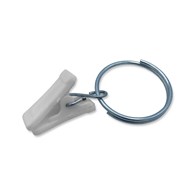 Żabka do karniszy z kółkiem metalowym 40mm -  plastikowa 100 szt