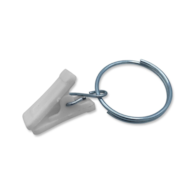 Żabka do karniszy z kółkiem metalowym 40mm -  plastikowa 100 szt