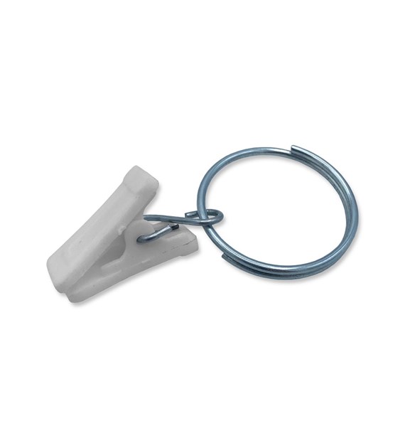 Żabka do karniszy z kółkiem metalowym 40mm -  plastikowa 100 szt