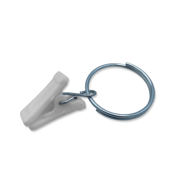 Żabka do karniszy z kółkiem metalowym 40mm -  plastikowa 100 szt