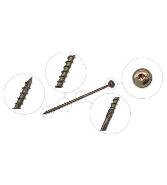 Wkręt ciesielski podkładkowy TORX 8x120mm [p-100]