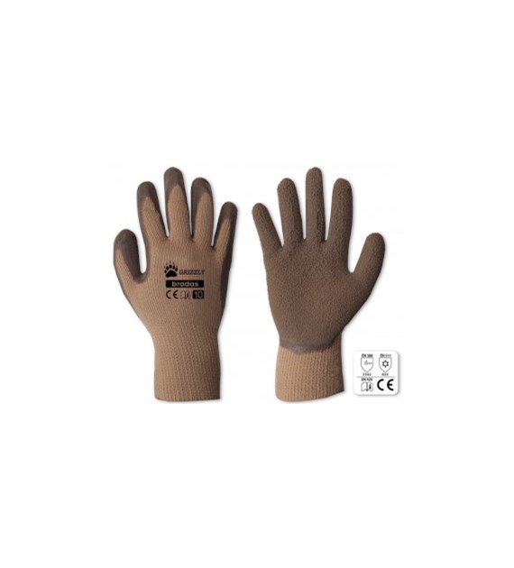 Rękawice ochronne GRIZZLY, lateks, rozm. 10