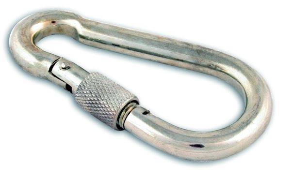 Karabińczyk z zabezpieczeniem 60mm