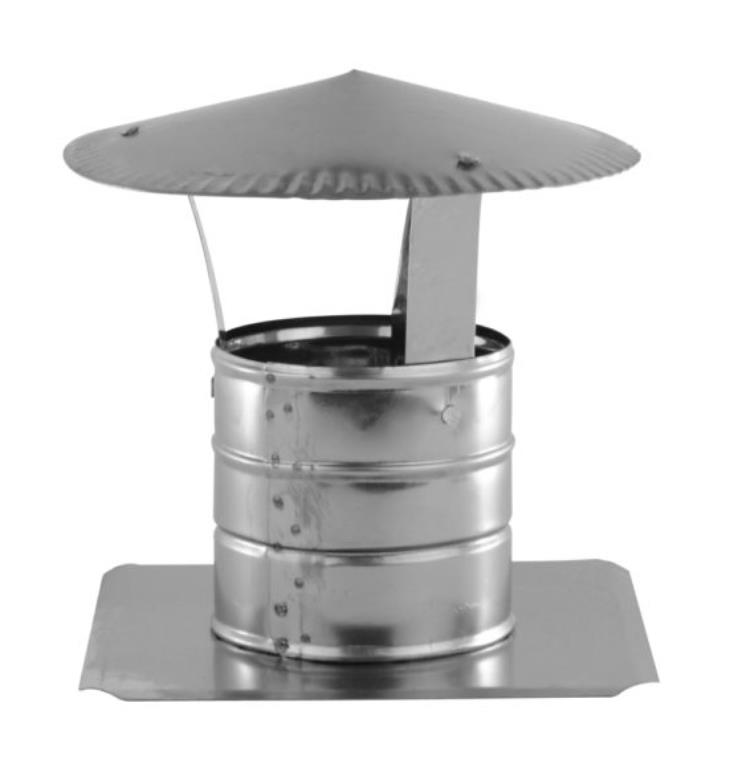 Kominek wentylacyjny 200mm ocynkowany z rozetą