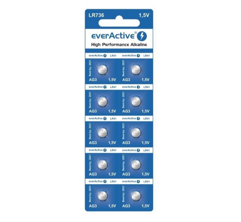 Bateria everACTIVE  alkaiczna mini AG0 G0 LR521 LR63 1,5V