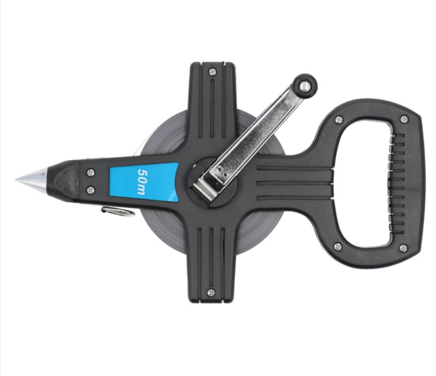 Taśma miernicza geodezyjna stalowa 50m z korbką