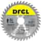 Piła tarczowa DREL CV do drewna ze spiekiem 125 x 22,2 mm 40T