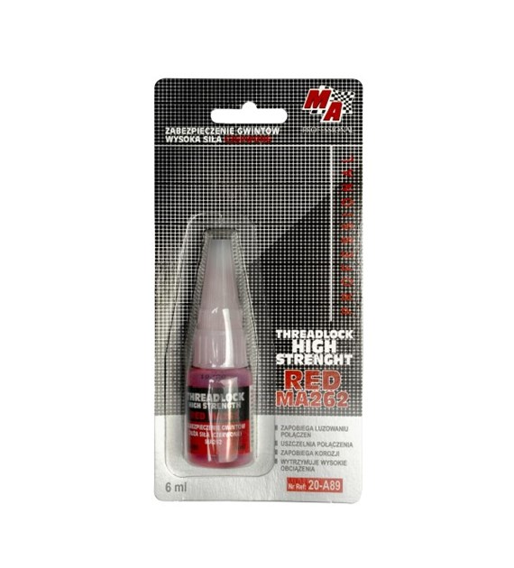 Preparat do zabezpieczania gwintów 6ml CZERWONY MOJE AUTO