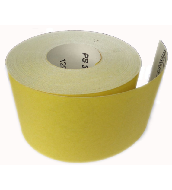 Papier żółty ścierny szer. 115mm gr. 220 rolka 50m