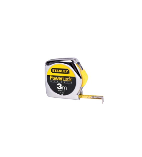 STANLEY Miara 3m/12,7mm POWERLOCK, metalowa obudowa