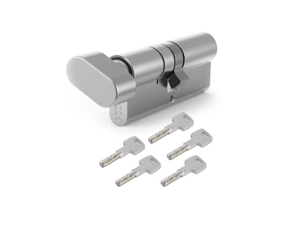 Wkładka drzwiowa GERDA G40/30mm nikiel z gałką