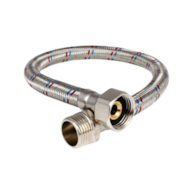 Wąż w oplocie nakrętno – wkrętny 1/2″x1/2″  80cm ze stali nierdzewnej